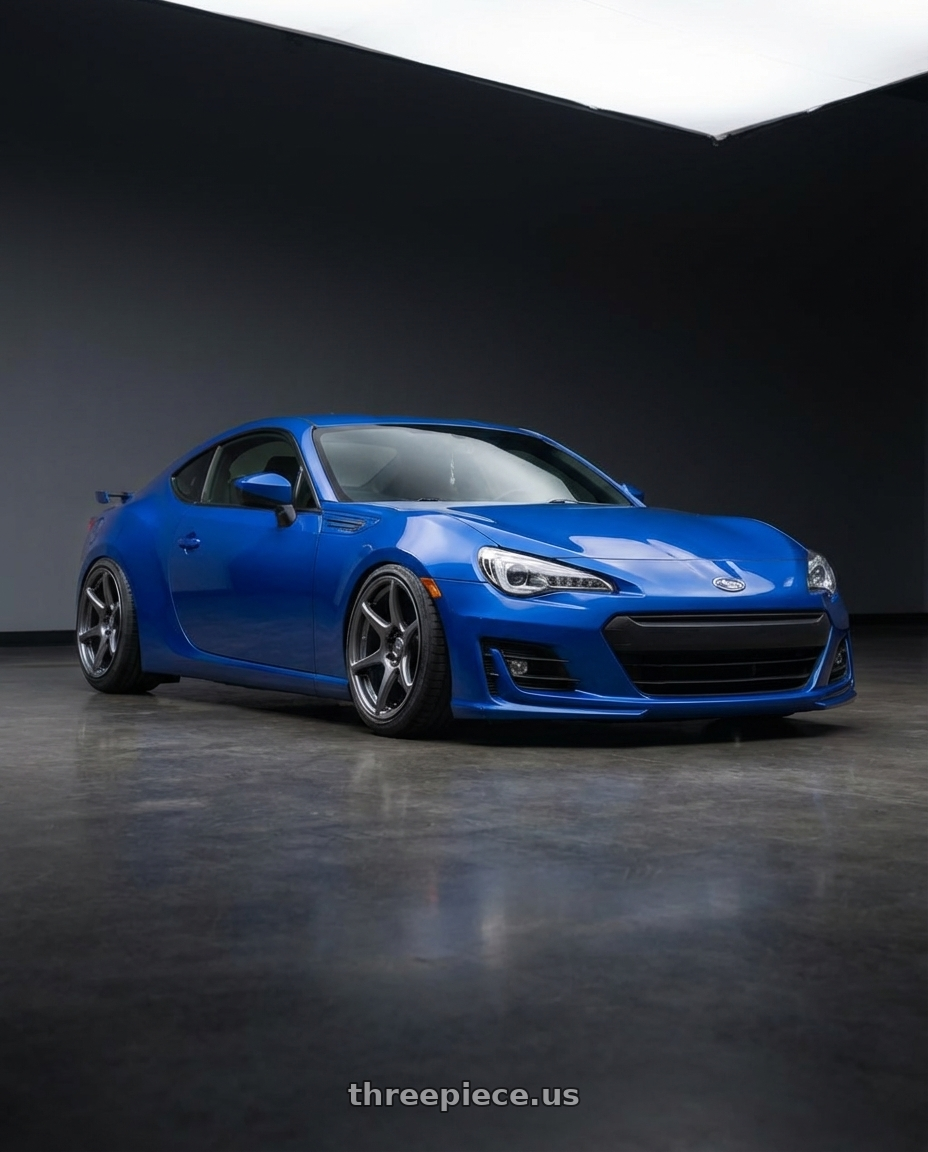 2017 Subaru BRZ with Kansei K11G Tandem 5X100 18x9.5 22 Gunmetal wheels