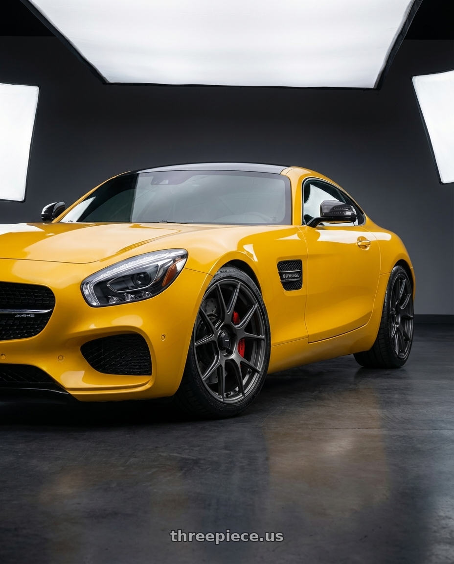 2019 Mercedes-Benz AMG GT with Konig Ampliform 5x112 19x8.5+32 Dark Metallic Graphite wheels