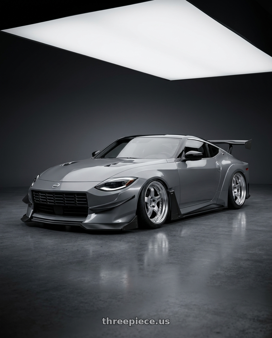 2026 Nissan Z Nismo with Work Meister S1 3P 5x114.3 19x10+10 O Disk Silver wheels