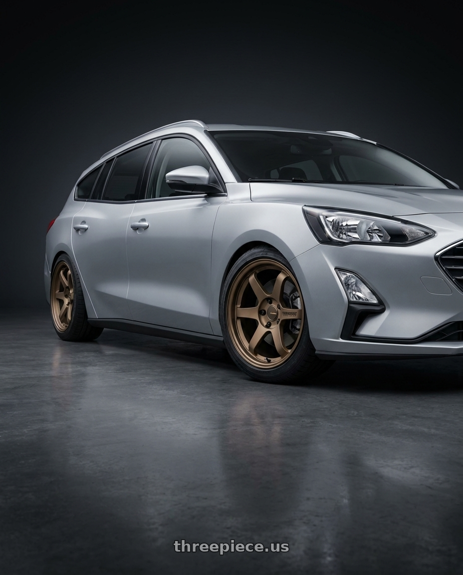 2025 Ford Focus Wagon with Volk Racing 21A 5x100 18X10-15  Bronze wheels