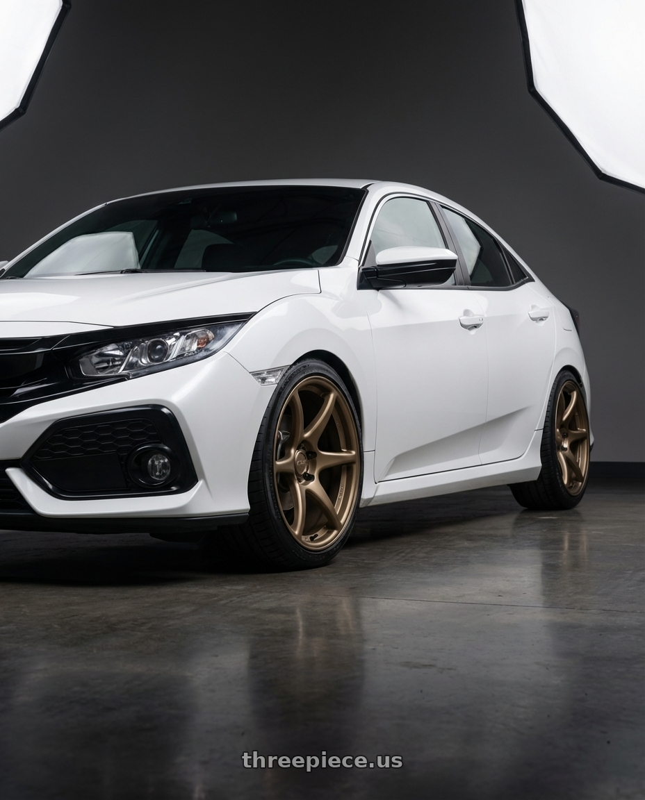 2024 Honda Civic with Kansei K11B Tandem 5x114.3 18x9 12 Bronze wheels