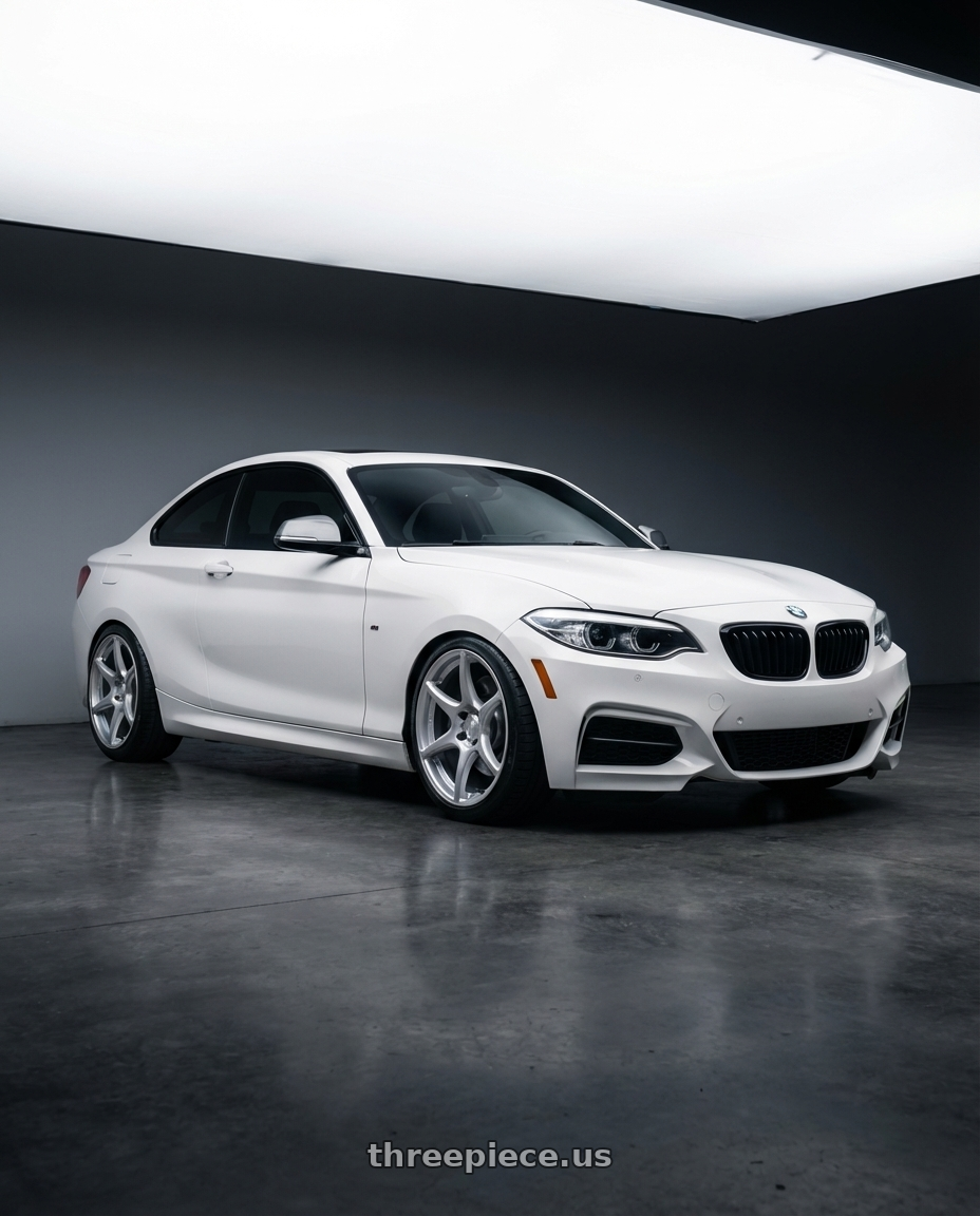 2018 BMW 2 Series F22 with Kansei K11S Tandem 5X120 18x8.5 35 Hyper Silver wheels