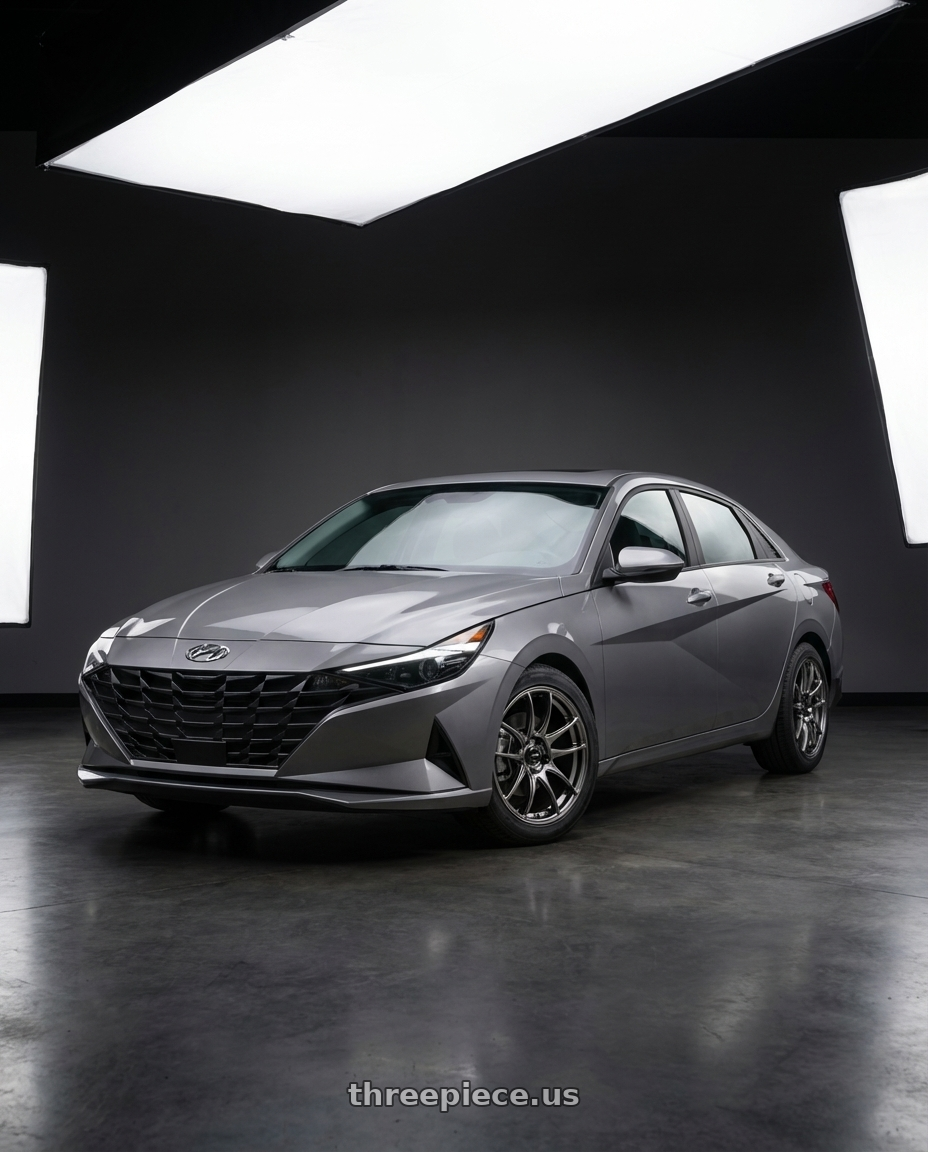 2026 Hyundai Elantra sel with Vors TR4 5x114.3 17x8  +35 Hyper Black wheels