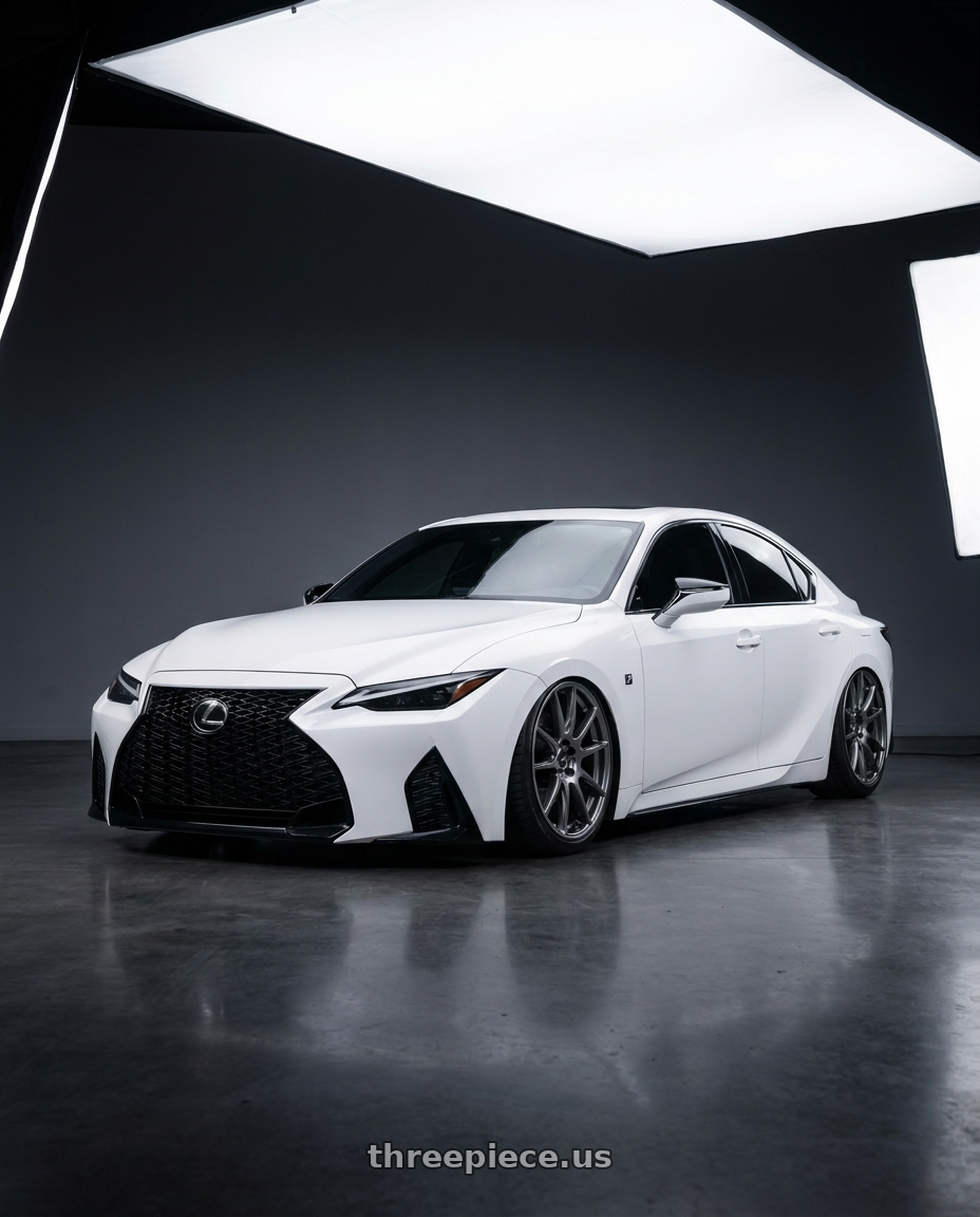 2024 Lexus IS 350 with Ssr Gtv04 5x114.3 19×8.5x8.5+45  METALLIC GRAY wheels