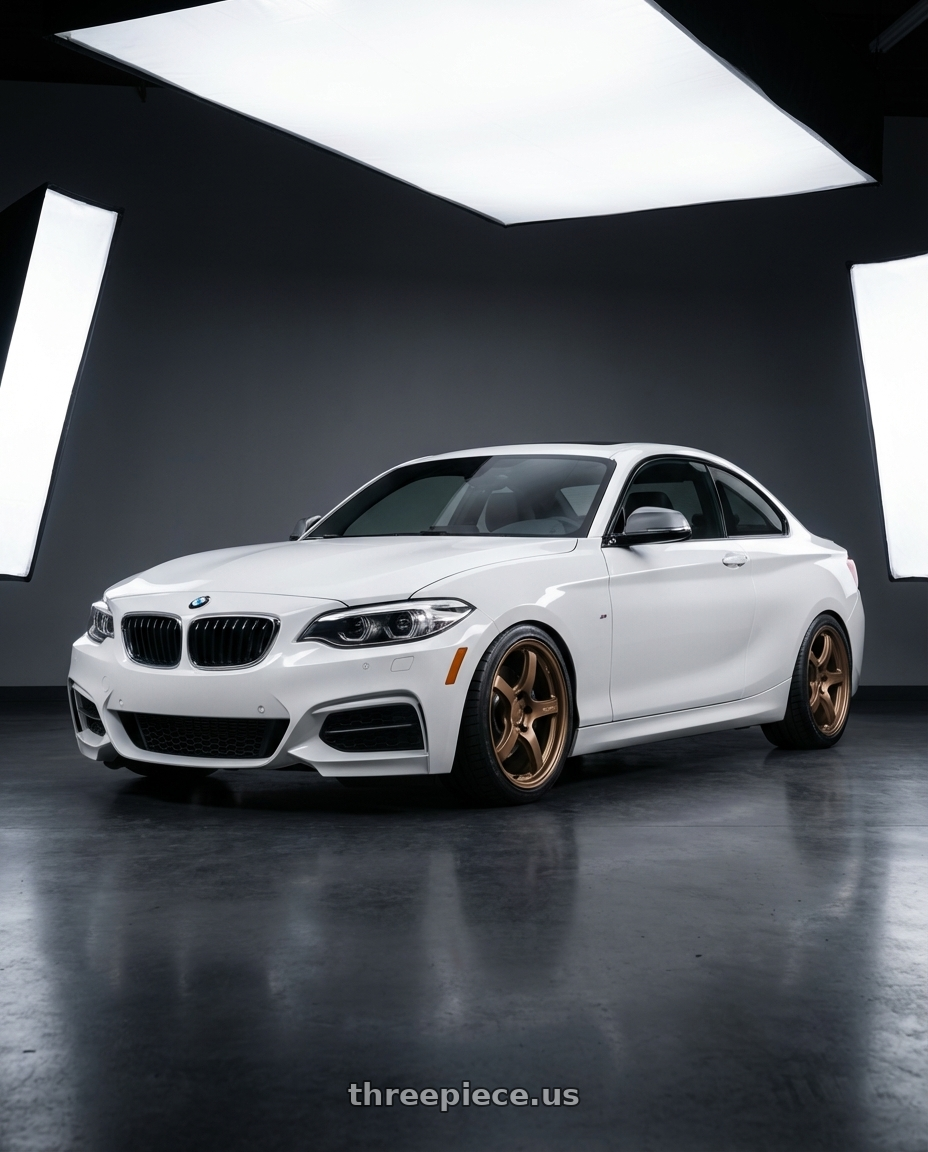 2018 BMW 2 Series F22 with Gram Lights 57CR 5x120 18x9.5+38 Bronze II wheels