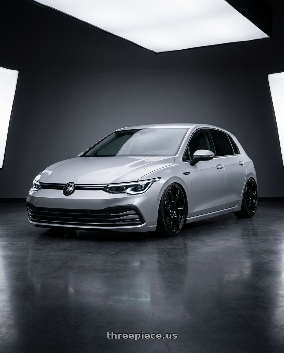 2024 Volkswagen Golf R MK8 with Advan RGIII 5x112 19x8.5+45 Gloss Black wheels