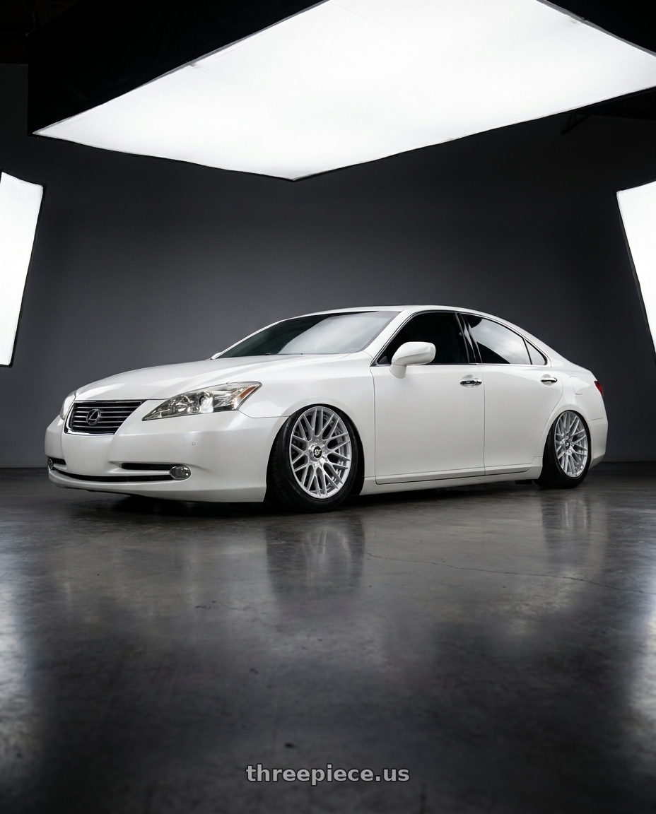 2012 Lexus es 350 with Rotiform 1PC R140 RSE 5X114.3/5X120 19X8.5 +35 GLOSS SILVER wheels