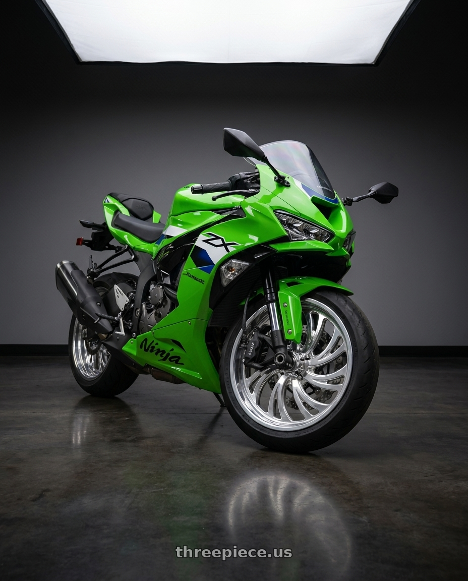 2023 Kawasaki Ninja ZX-6R with Fuel UTV D203 KOMPRESSOR 4X137 24X7 +13 HIGH LUSTER POLISHED wheels