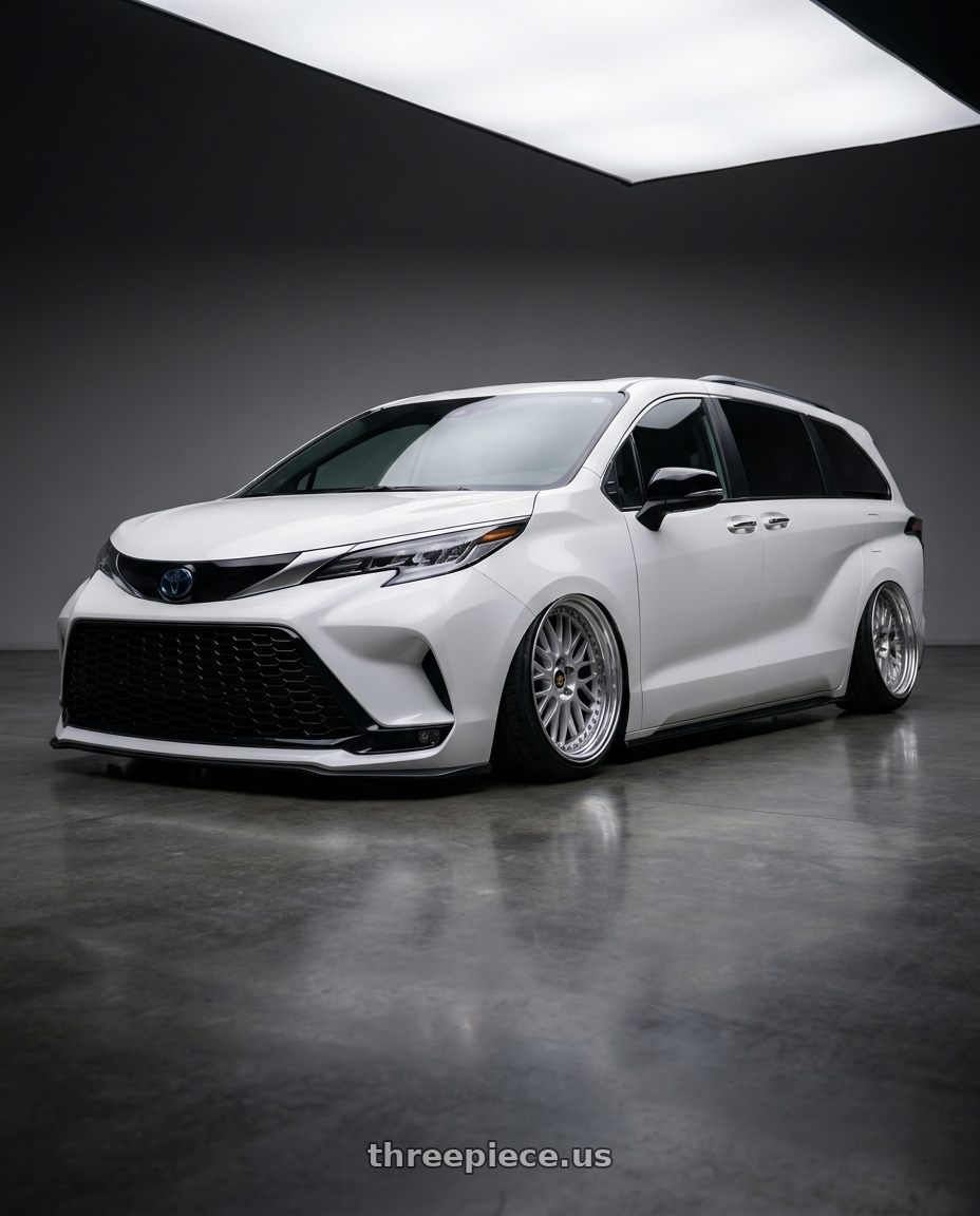 2025 TOYOTA SIENNA XSE with Work Vs-Xx 5x100 18x10.5+19 A Disk Light Grey Silver wheels