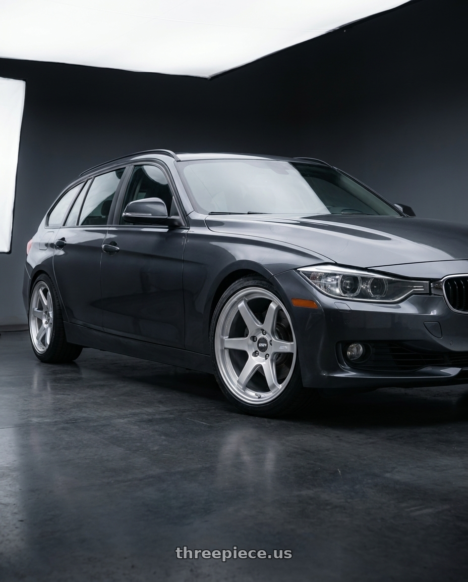 2016 BMW 3 Series F30 with ESR Wheels APEX SERIES AP6 5x120 19x8.5 +30 Hyper Silver wheels