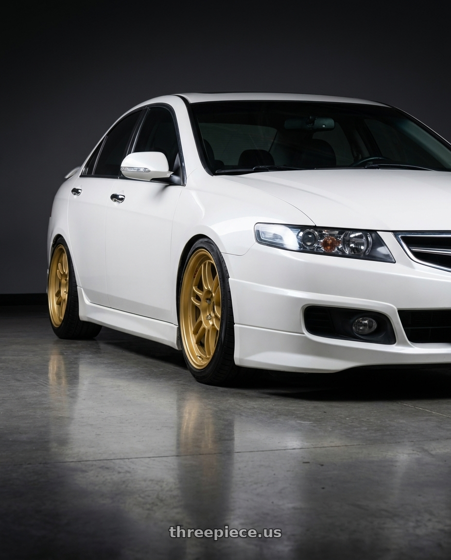 2008 Acura TSX with Enkei RPF1 5x114.3 17x9+35 Gold wheels