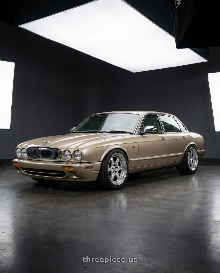 1998 jaguar xj8 vanden plas with Work Meister L1 3P 5x120.65 18x8+24 L Disk Matte Silver wheels