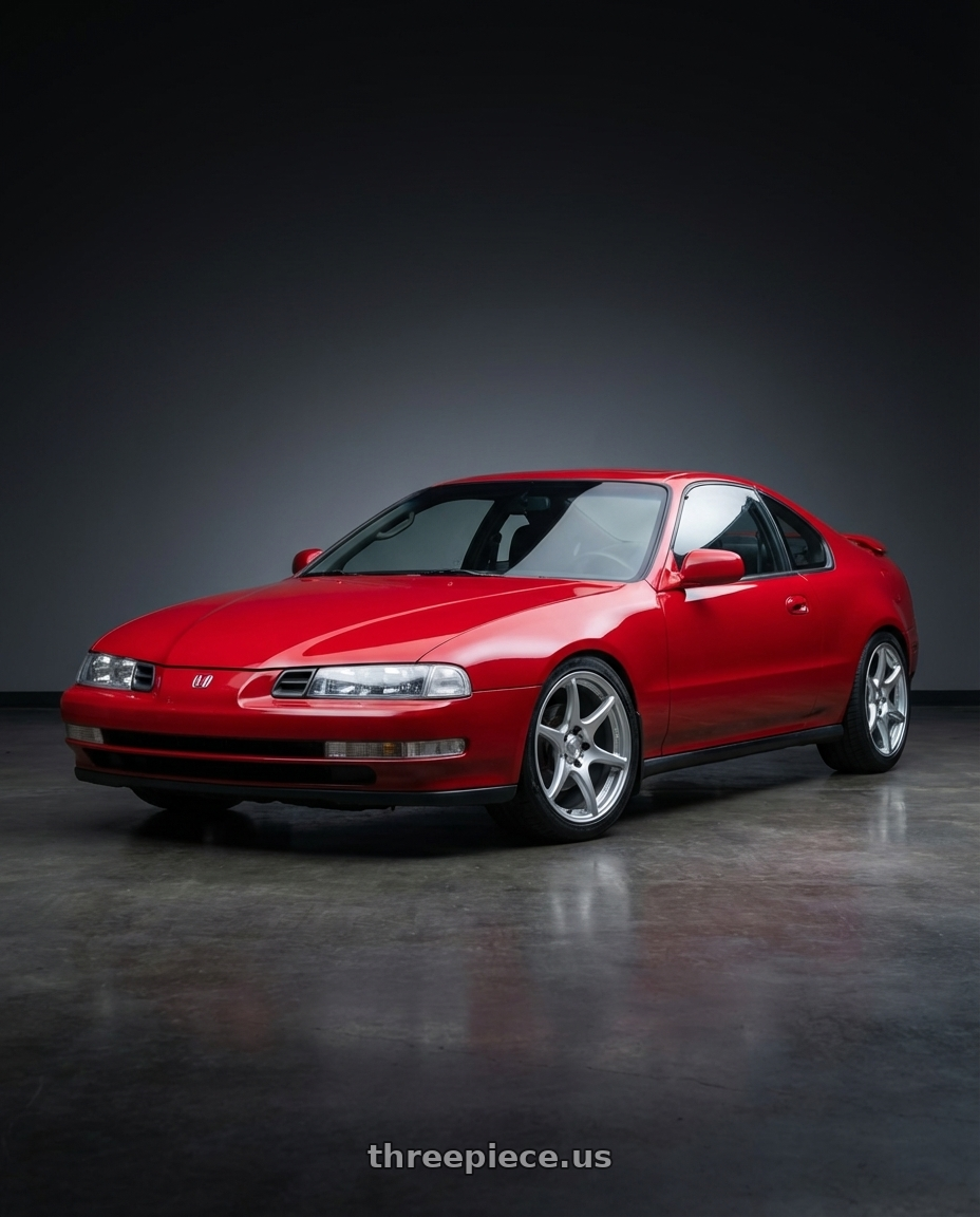 1992 Honda Prelude with Kansei K11S Tandem 5X100 17x9 35 Hyper Silver wheels