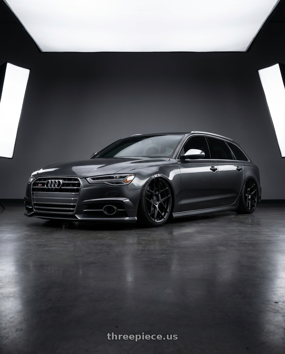 2016 Audi S6 C7 with Aodhan AFF2 5x112 20x10.5+35 Matte Black wheels