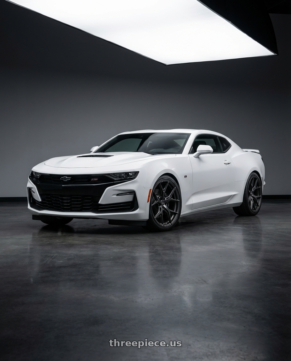 2022 Chevrolet Camaro with Vossen HF-5 20x9 / 5x120 / ET35 / Flat Face / 72.56 - Matte Gunmetal Wheel - HF5-0B02 wheels