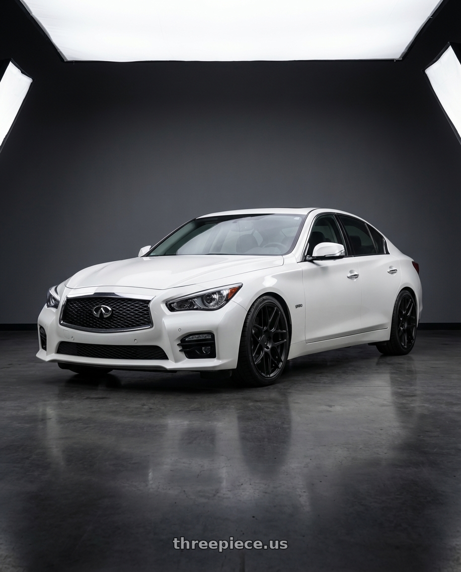 2020 Infiniti Q50 with Aodhan AFF2 5x114.3 19x8.5+35 Matte Black wheels