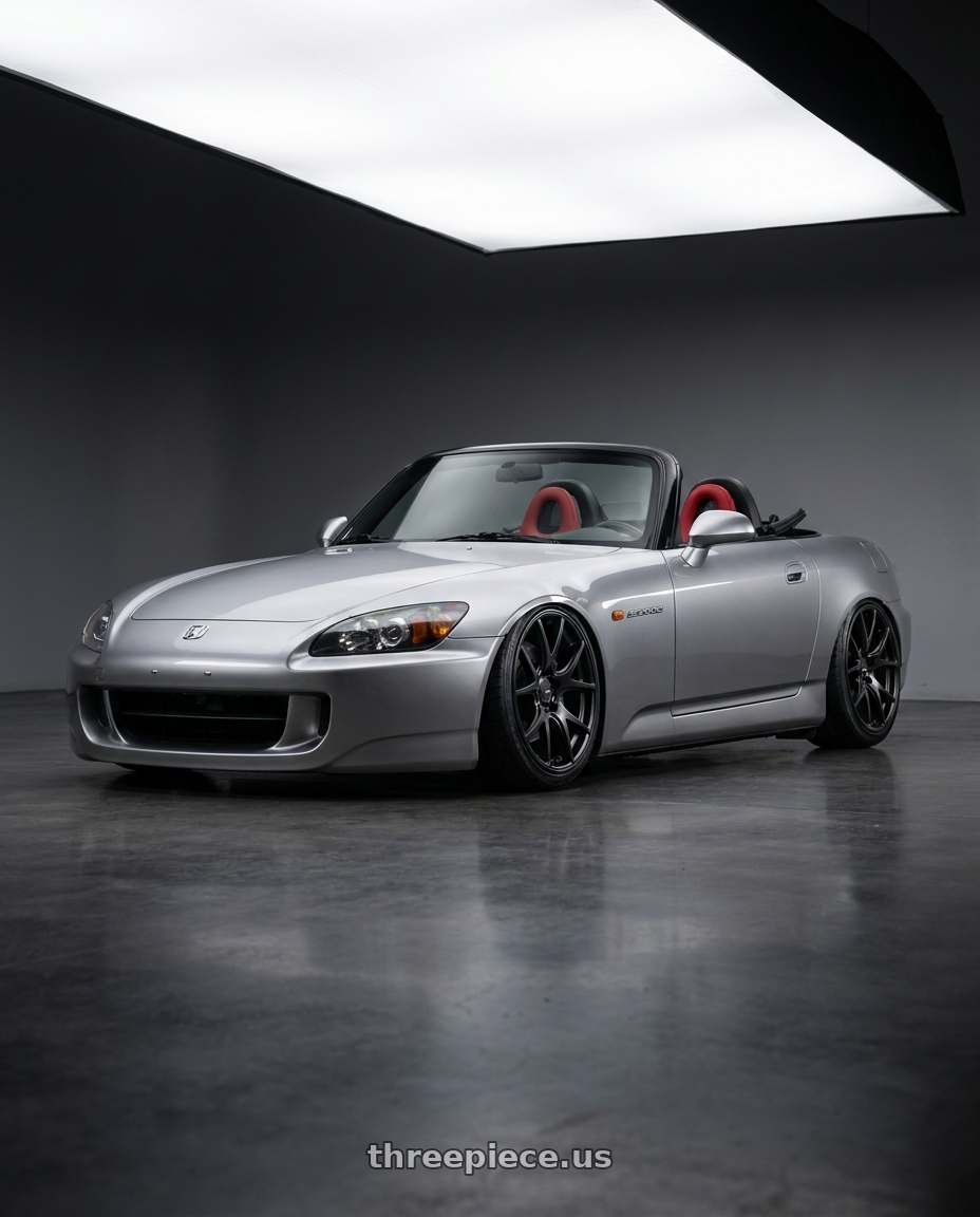 2009 Honda S2000 with Ssr Gtv03 5x114.3 17x7+42  FLAT BLACK wheels