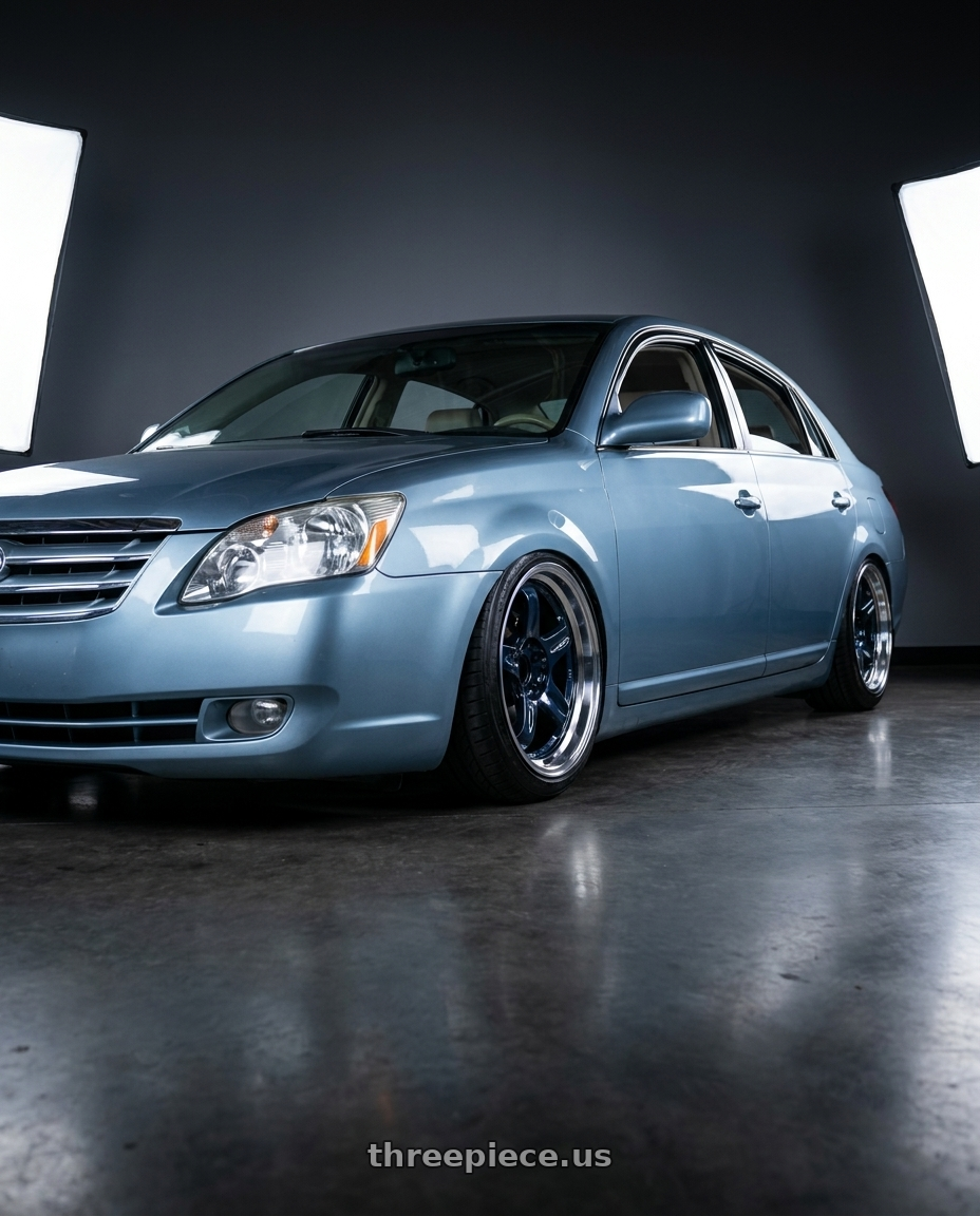 2007 Toyota Avalon with Volk Racing 21C 5x114.3 18x10.5 +15 MAG BLUE / RIM DC wheels