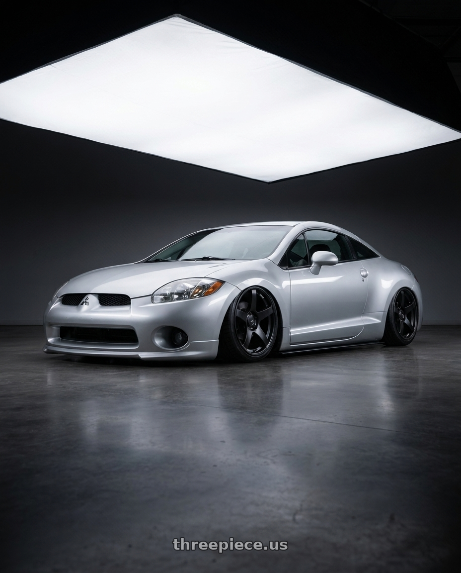 2010 Mitsubishi Eclipse with Ssr Gtv01 5x114.3 18x9+35  FLAT BLACK wheels