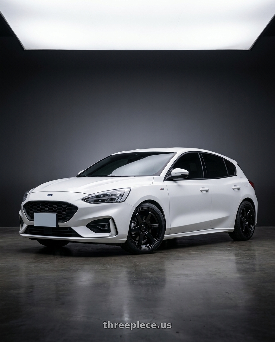 2020 focus st line with Enkei T6R 5x114.3 18x9.5+38 Gloss Black wheels