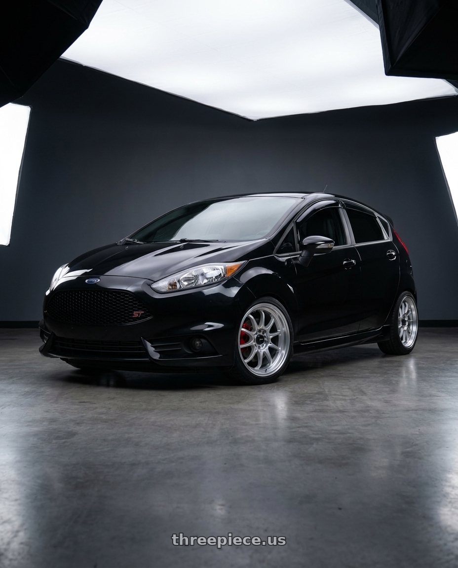 2016 ford fiesta st with Vors TR3 4x108 16x8  +20 Silver Machine Lip wheels