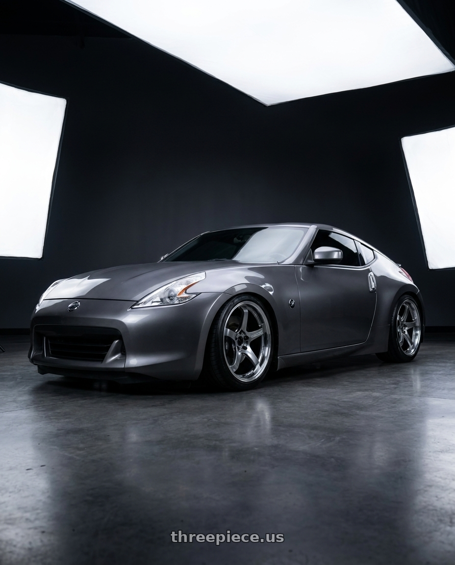 2009 Nissan 370 Z with Advan Racing GT BEYOND 5x114.3 19x10.5 +15 MACHINING & HYPER PLATINUM BLACK wheels