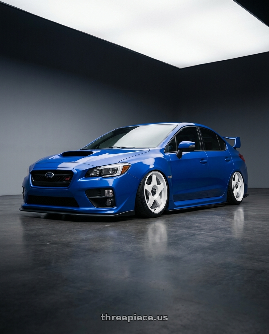 2013 Subaru WRX STI with fifteen52 CHICANE 5x114.3 / 5x100 18x8.5 +35 RALLY WHITE (GLOSS WHITE) wheels