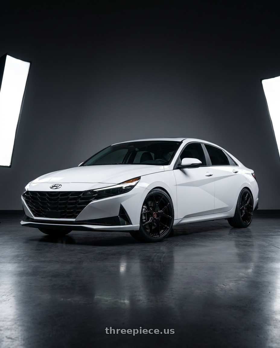 2024 Hyundai Elantra N with VOSSEN HF-5 5X114.3 19x9.5 +40 GLOSS BLACK wheels