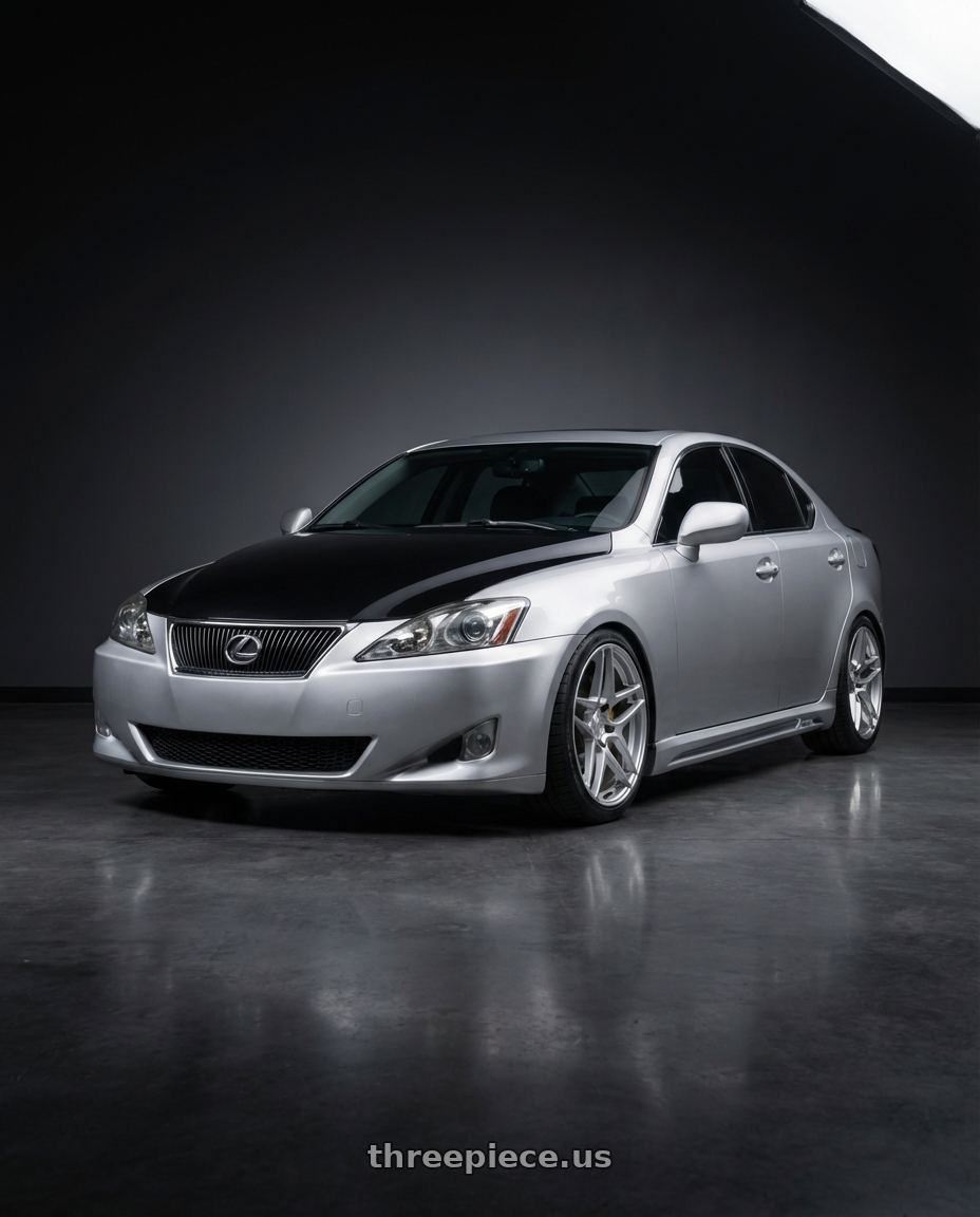 2008 Lexus IS 350 with Kansei K15H Astro 5x114.3 18x9 22 Hyper Silver wheels