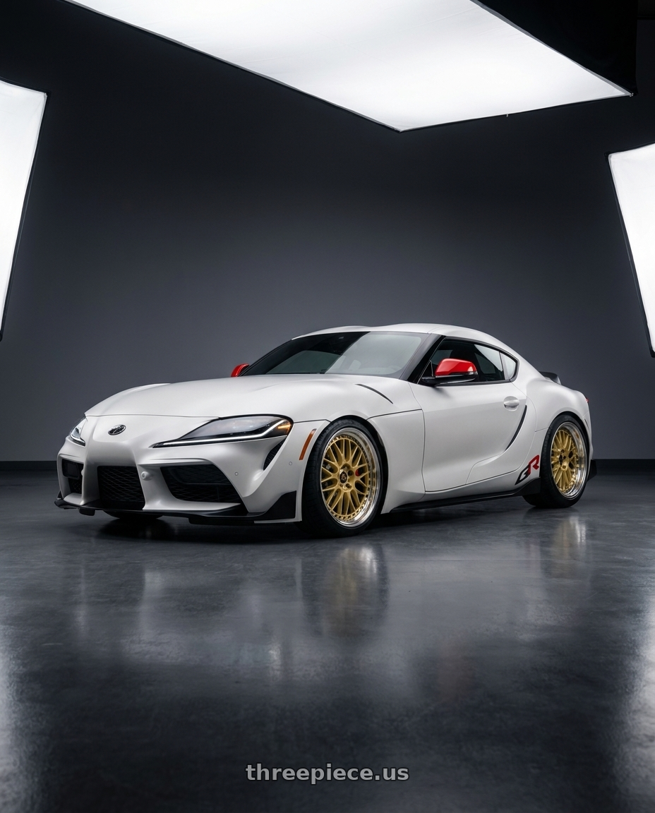 2026 toyota GR supra final with Work Vs-Xx 5x112 19x8.5+32 O Disk Gold wheels