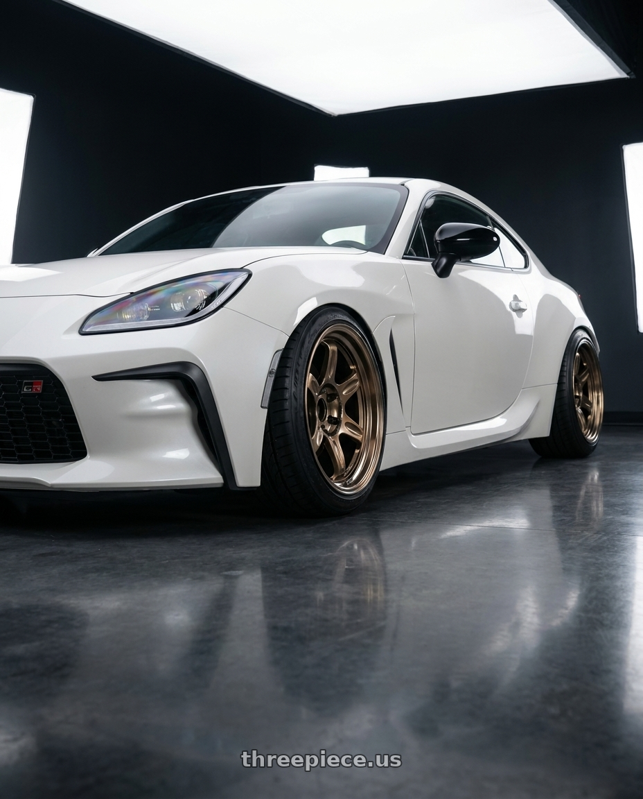 2022 Toyota GR86 with Volk Racing 21C SPEC-SR 5x100 18x9 +30 SHINING BRONZE METAL wheels