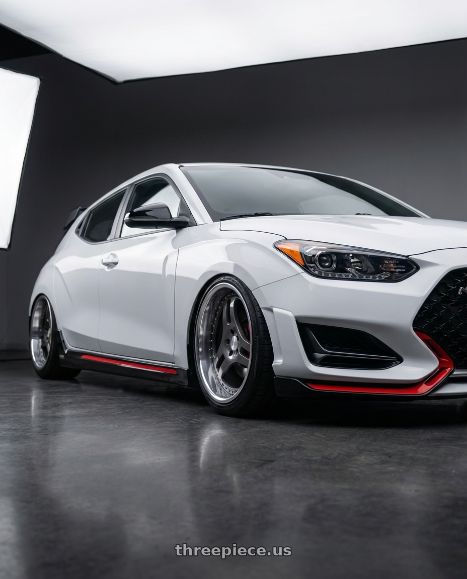 2022 Veloster N, lunar white  with Heritage Wheel TSUKUBA wheels