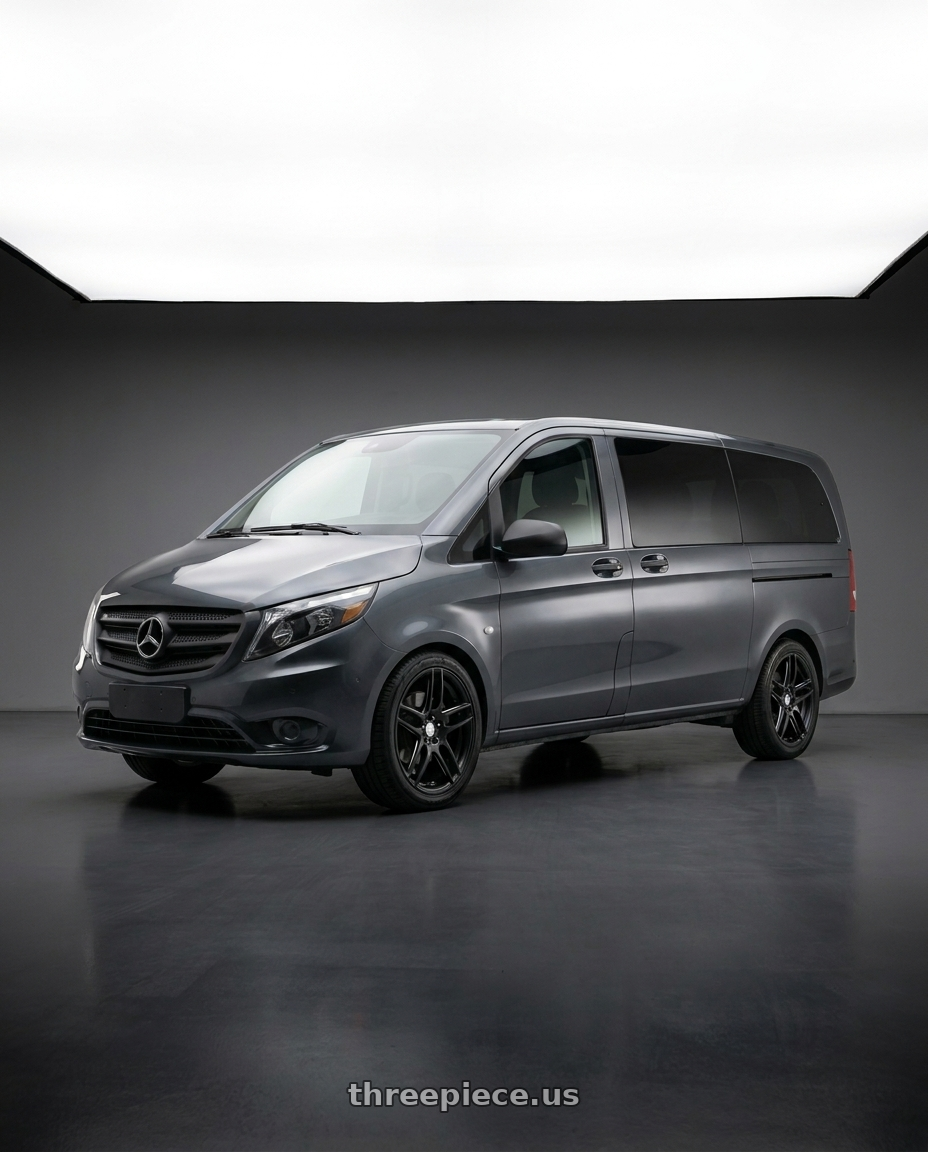 2024 Mercedes Benz Metris with Niche 1PC M106 NR6 4X100/4X114.3 18X8 +40 MATTE BLACK MILLED wheels