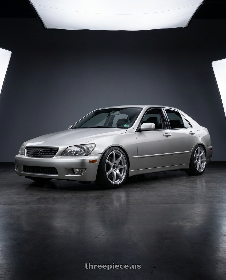 2001 Lexus is300 with Vors TR4 5x114.3 17x8  +35 Silver Machine Face wheels