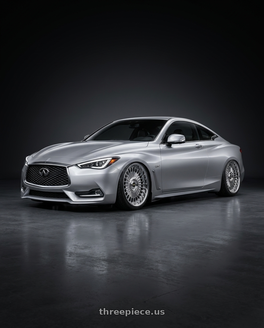 2018 infiniti Q60 Luxe with Work Emitz Chrome 5x114.3 19x9.5 +38 wheels