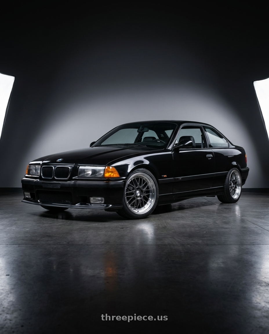 1995 bmw m3 with ESR Wheels SR SERIES SR05 5x120 18x9.5 +35 Gloss Graphite wheels