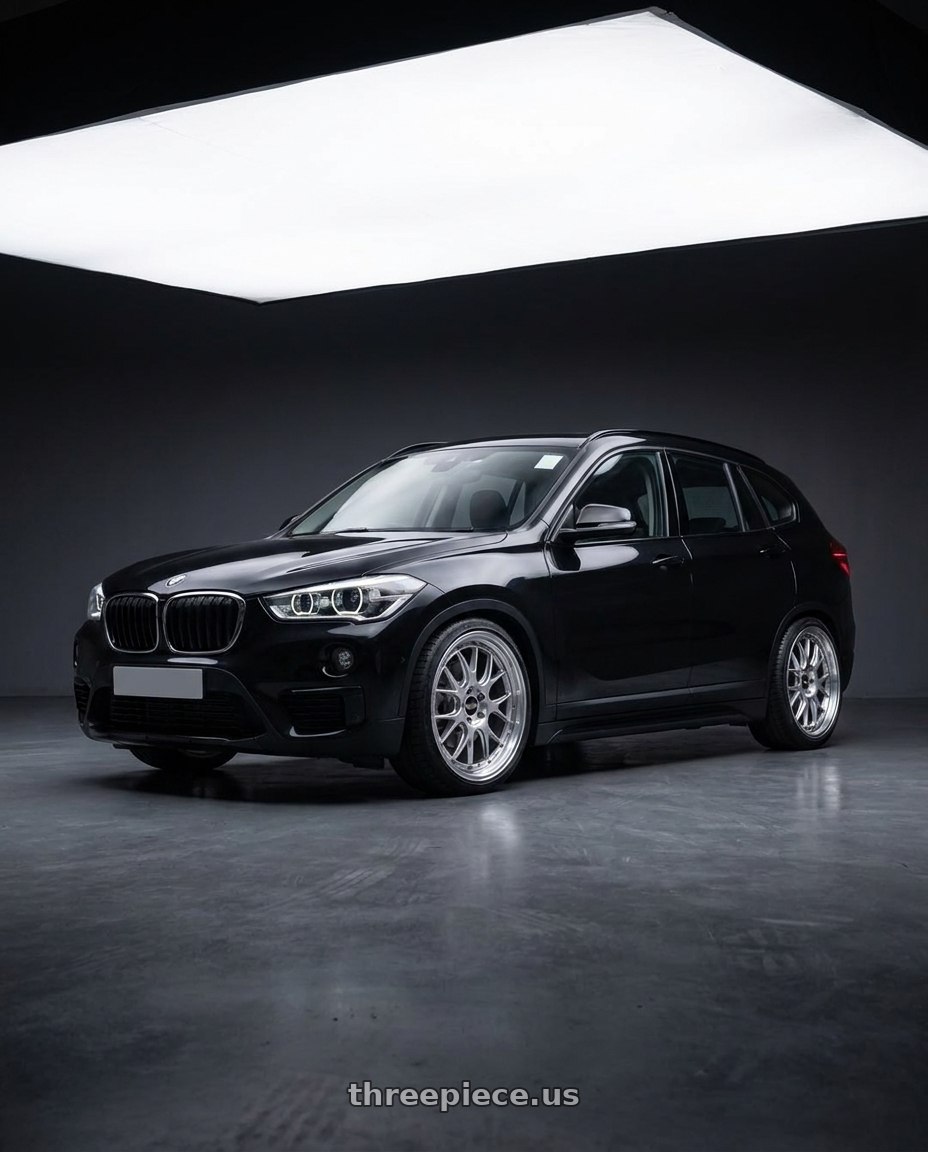 2017 BMW X1 with BBS LM-R 5x114.3 19x8.5+43 Diamond Silver wheels