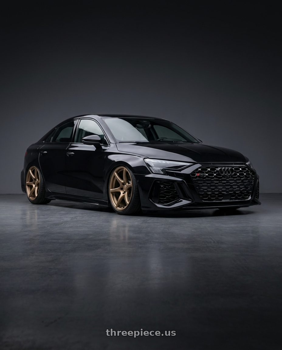 2022 Audi RS3 8Y with Kansei K11B Tandem 5X112 19x9.5 22 Bronze wheels