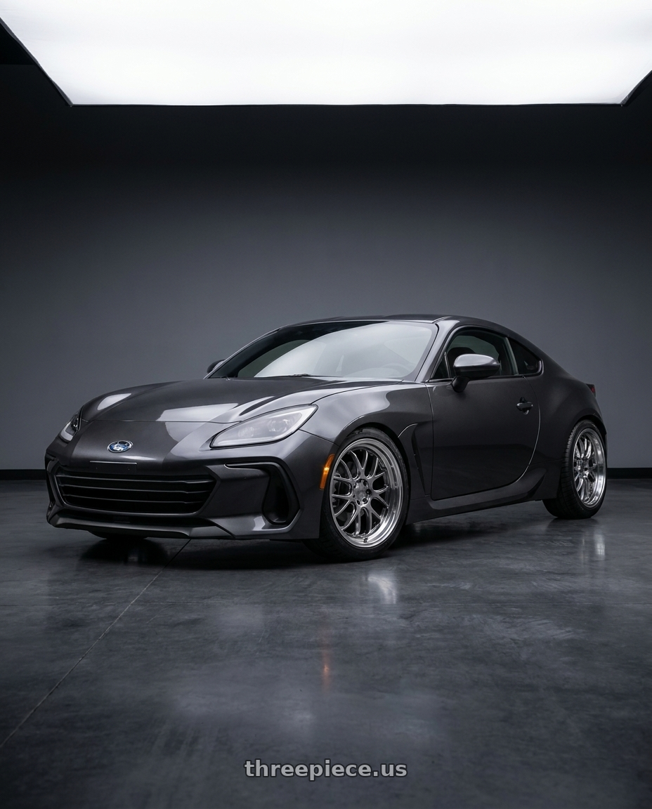 2023 Subaru BRZ premium with F1R F21 5x100/5x114.3 18x8.5 +38 Hyper Black/Polish Lip v2 wheels