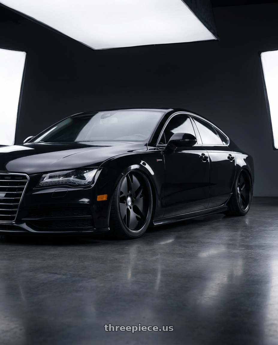 2012 audi A7 with Work Gnosis Cvd 5x112 20x10+30 H Disk Matte Black wheels