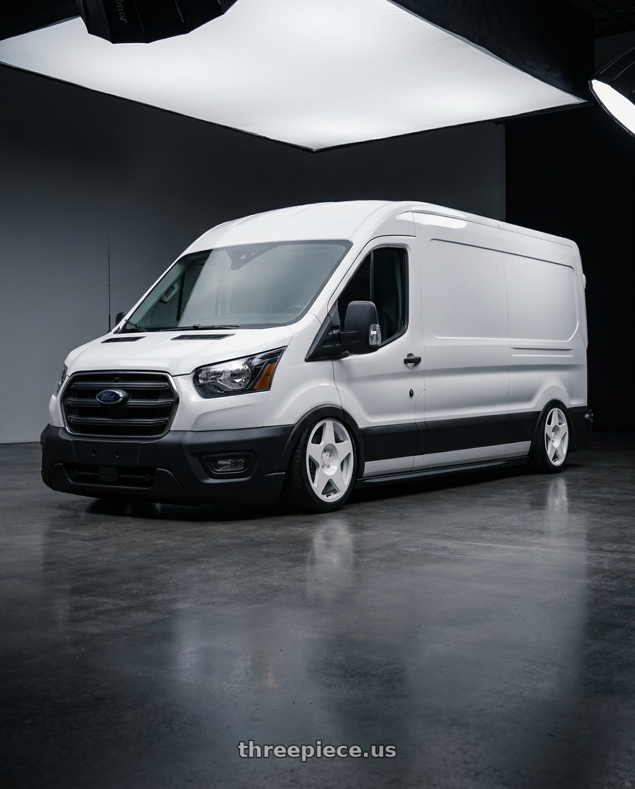 2023 Ford transit awd with fifteen52 TARMAC 5x108 18x8.5 +42 RALLY WHITE (GLOSS WHITE) wheels