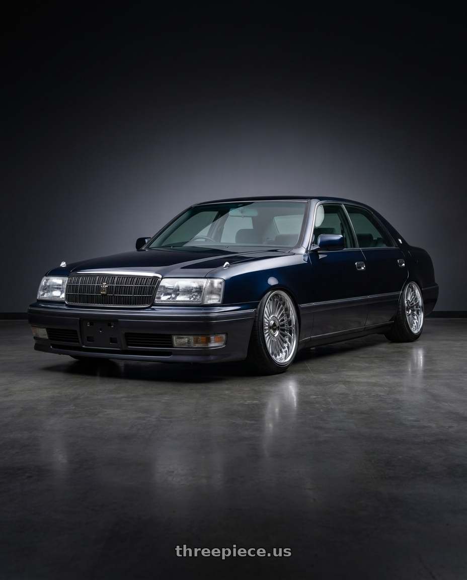 1998 Toyota crown with Work Emitz Chrome 5x114.3 19x9.5 +0 wheels