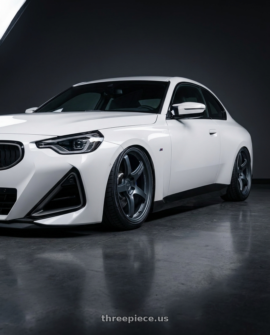 2024 BMW 2 Series G42 with Gram Lights 57CR 5x112 19x10.5+22 Gunblue II wheels