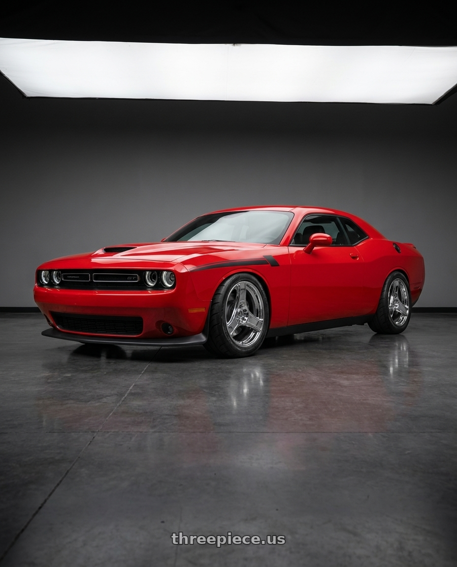 2021 Dodge Challenger GT AWD with HERITAGE WHEEL BUSHIDO MONOC 5x115 18x9.5 +38 CHROME wheels