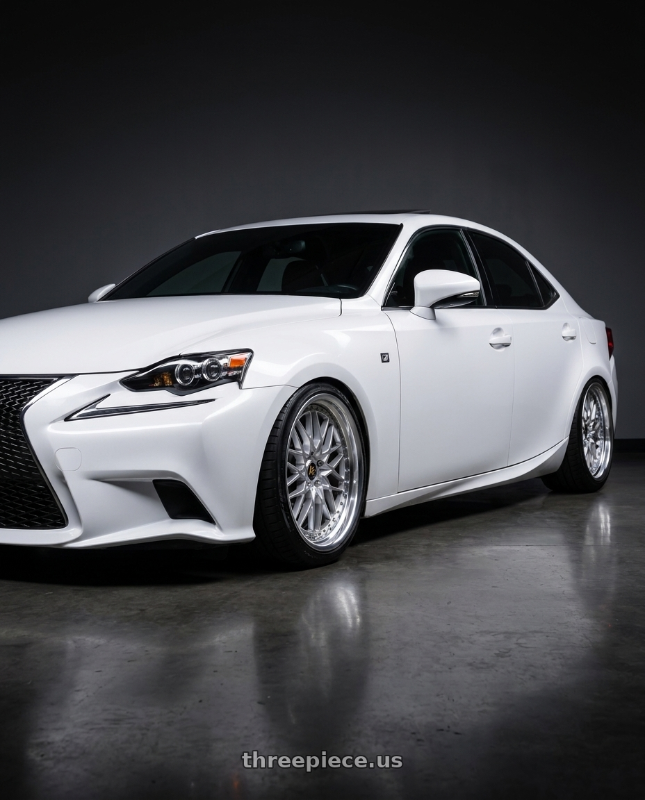 2015 lexus is350 f sport with Work Vs-Xv 5x100 18x9.5-4 L Disk Silky Rich Silver wheels