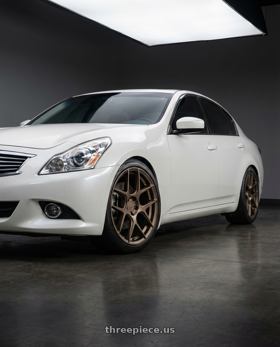 2012 Infiniti G37 with Aodhan AFF2 5x114.3 19x9.5+35 Matte Bronze wheels