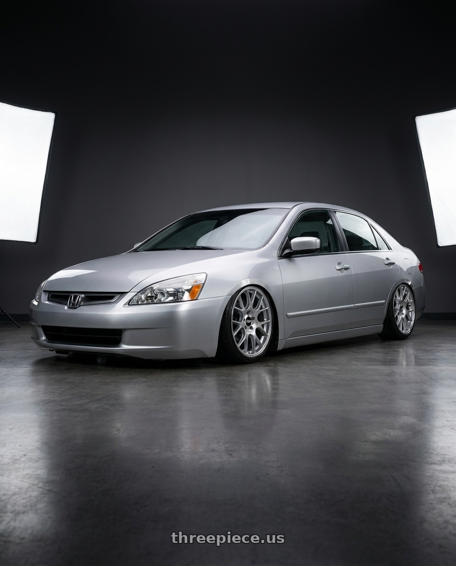 2005 Honda accord with BBS CH-R 5x112 18x8.5 +38 Brilliant Silver Polished Rim Protector wheels