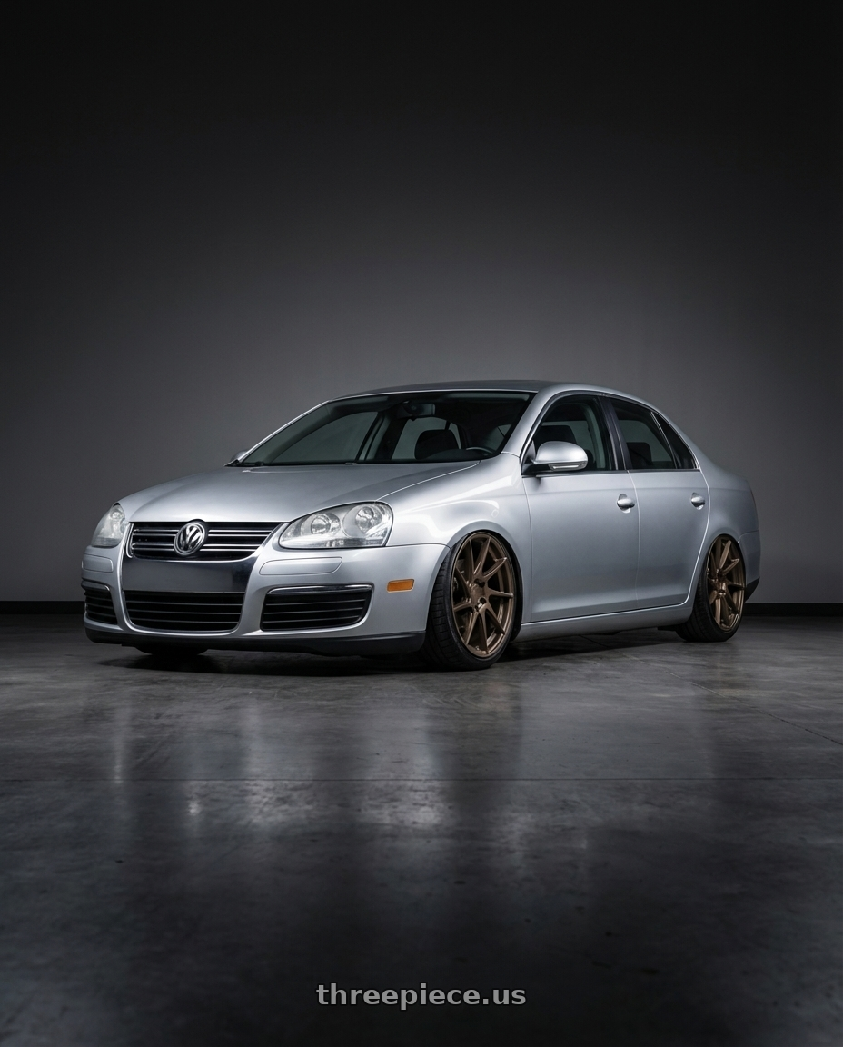 2009 Volkswagen Jetta GLI MK5 with Aodhan AH09 5x112 18x8.5 +35 Matte Bronze wheels