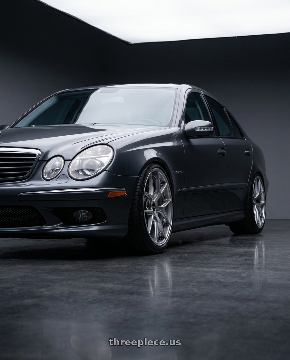 2006 Mercedes E55 AMG with BBS RI-S 5x120 20x10.0+34 Diamond Silver wheels