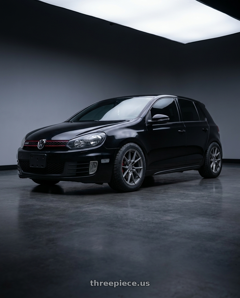 2011 VW GTI with TSW NEPTUNE 5X112 18X8.5 +43 BATTLESHIP GRAY wheels